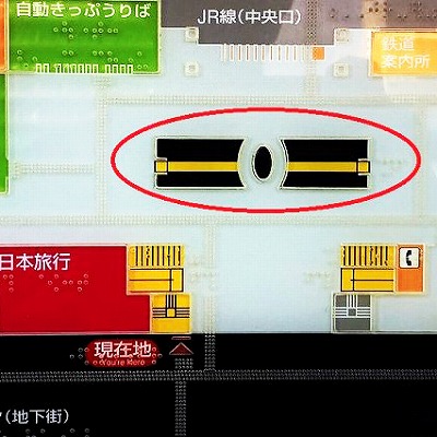 JR京都駅「中央口」改札付近（B1F）のコインロッカー