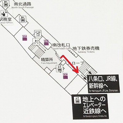 地下鉄京都駅から京都アバンティへの行き方