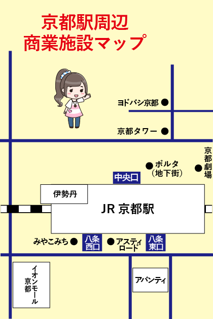 京都駅周辺 商業施設マップ