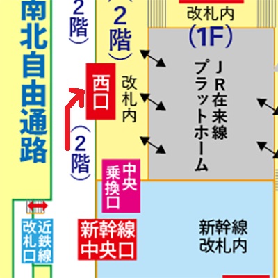 近鉄京都駅からJR在来線京都駅への乗り換え方法