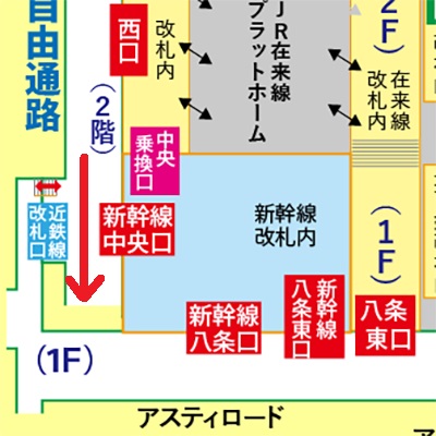 JR在来線京都駅から八条西口への行き方