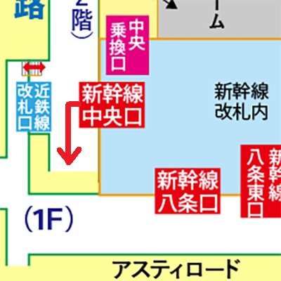 新幹線京都駅から八条西口への行き方